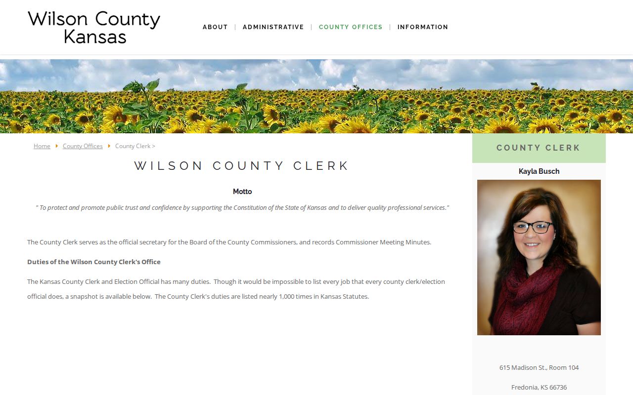 Wilson County Clerk page distinguished from court docket clerk