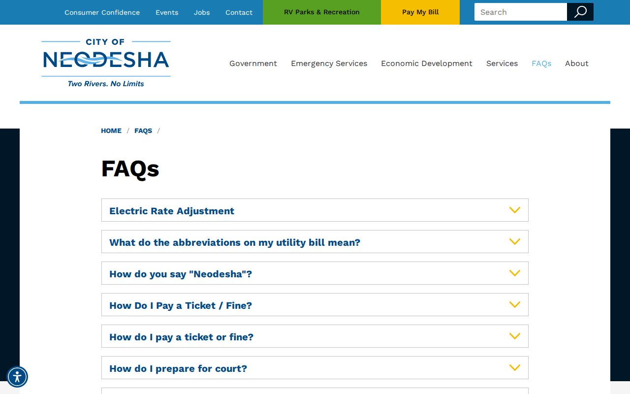 Neodesha court FAQ and payment guidance