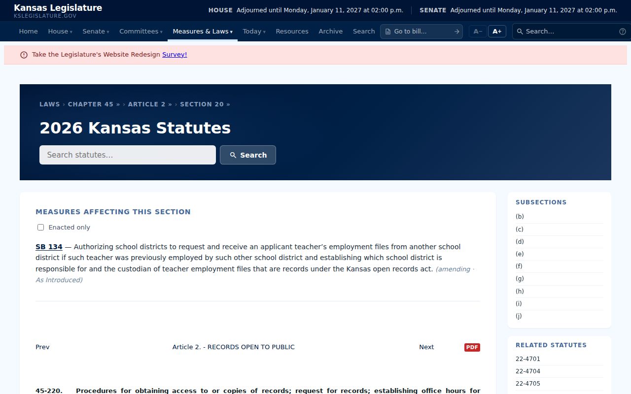 Kansas record access procedures relevant to Wilson County civil records